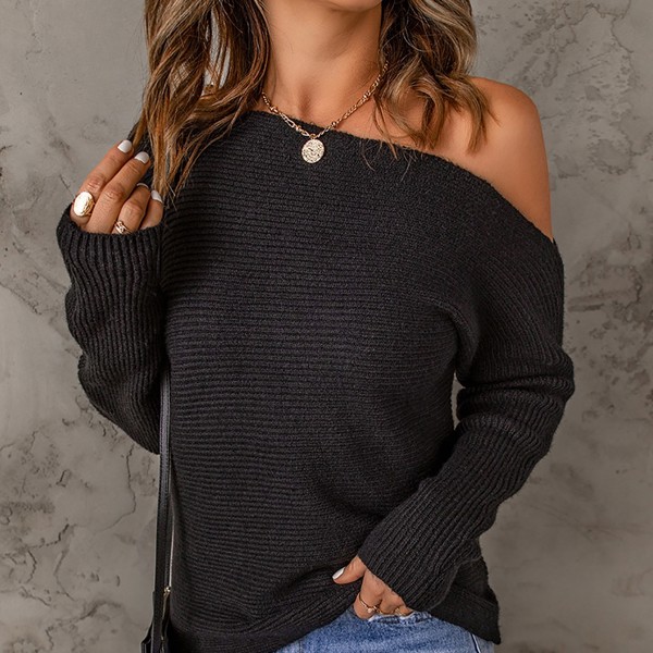 Off Shoulder Knit Sweater