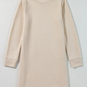  MY DREAM LIFE | Textured Long Sleeve Side Pockets Shift Dress