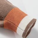  MY DREAM LIFE | Contrast Striped Trim V Neck Varsity Light Sweater | S-XL