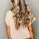  MY DREAM LIFE | Pocket Ribbed Knit Short Sleeve Sweater | S-XL