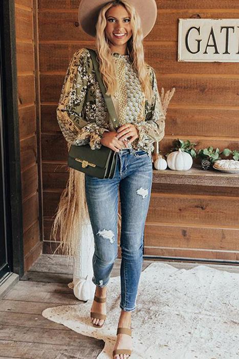 MY DREAM LIFE | Cuff Long Sleeve Blouse