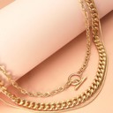  3 Row Chain Toggle Layer Necklace | Free shipping