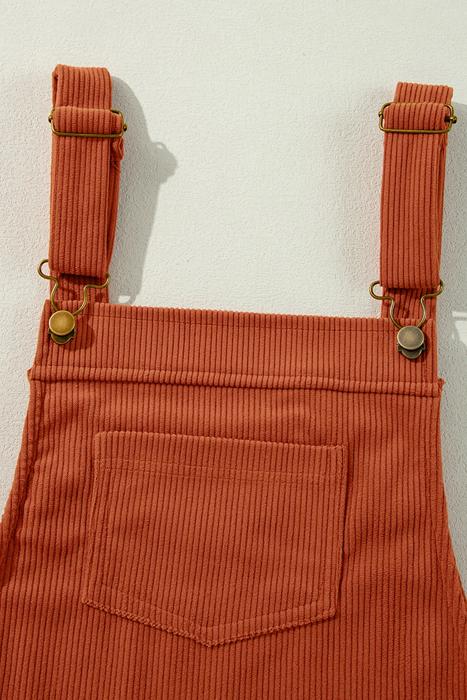 MY DREAM LIFE | Front Pockets Corduroy Overall Dress