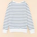  MY DREAM LIFE | Striped Ribbed Trim Long Sleeve Top