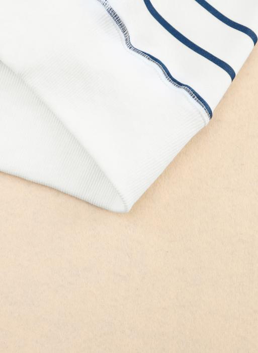 MY DREAM LIFE | Striped Ribbed Trim Long Sleeve Top