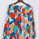  Abstract Ruffled Sleeve Blouse | Free Shipping