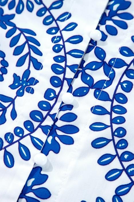 Bohemian Vine Print Puff Sleeve Blouse | S-XL