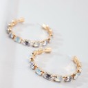  Classic Large Rhinestone Hoop Earrings | Free Shipping