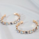  Classic Large Rhinestone Hoop Earrings | Free Shipping