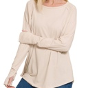  COTTON Raglan Sleeve Thumbhole Top | S-XL