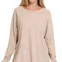  COTTON Raglan Sleeve Thumbhole Top | S-XL