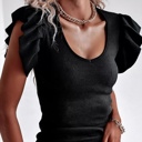  Gorgeous Ruffle Sleeve Ribbed Top | S-XL | Free Shipping