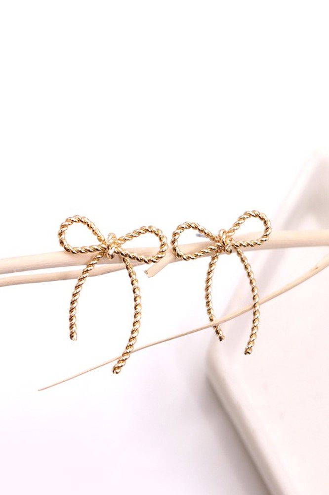 Rope Bow Design Stud Earrings| Free Shipping