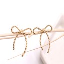  Rope Bow Design Stud Earrings| Free Shipping