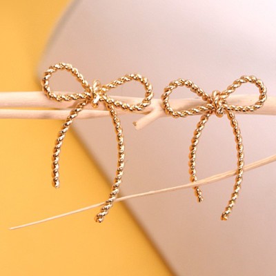 Rope Bow Design Stud Earrings| Free Shipping