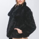  Luxe Faux Fur Coat With Pockets