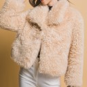  Luxe Faux Fur Coat With Pockets