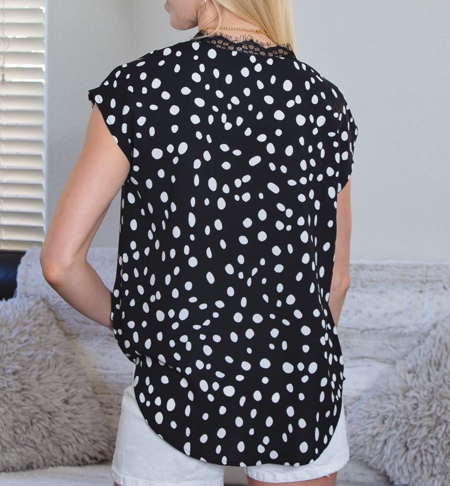 Polka Dot and Lace Top