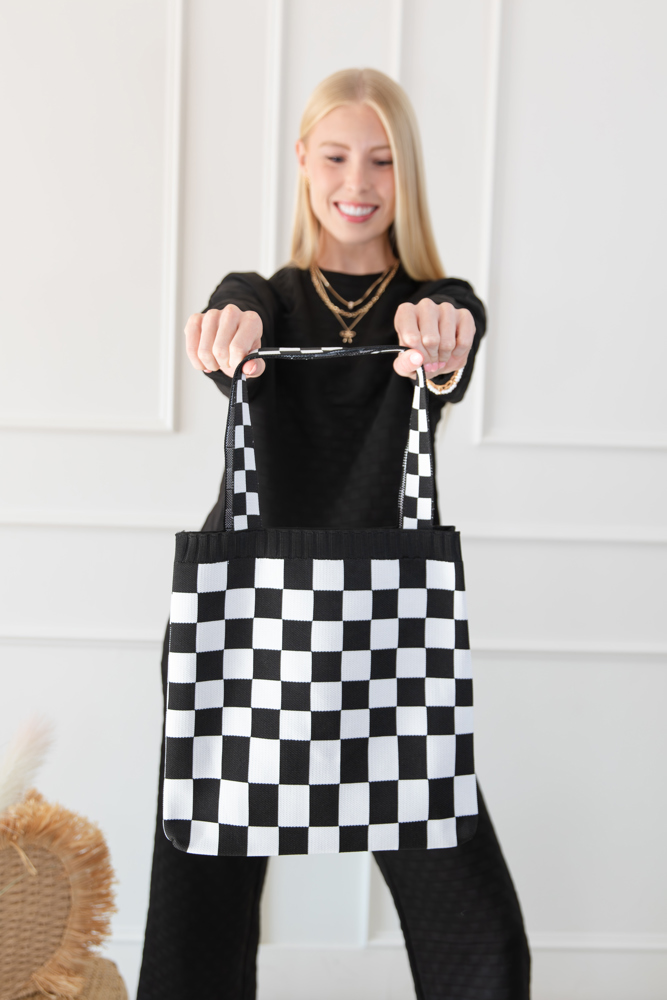 Checkered Tote Bag | Free Shipping