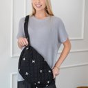  Puffy Quilted Bow Cotton Shoulder Bag