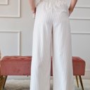  Stripe Wide Leg Adjustable Drawstring Waist Pants | S-3X