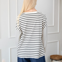  Striped Patchwork Loose Long Sleeve Tee | S-XXL | Free Shipping