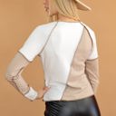  Seaming Trim Rib Knit Top | Free Shipping