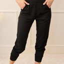  High Waist Pocketed Joggers With Exposed Seam