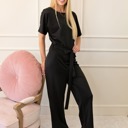  So Glam Belted Jumpsuit - Free Shipping