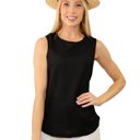 Small Black Essential Waffle Tank Top