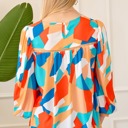  Abstract Ruffled Sleeve Blouse | Free Shipping