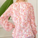  Floral Puff Sleeve Top