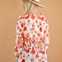  Abstract Floral Blouse