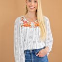  Embroidered Balloon Sleeve Blouse | Free Shipping