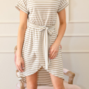  Wrapped Hemline Dress