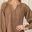  Balloon Sleeve Crinkled Top | Free Shipping