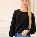  Ruffle Bubble Sleeve Top | Free Shipping