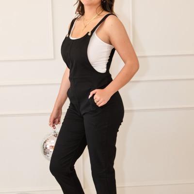Pocketed Cropped Jumpsuit