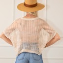  Fishnet Round Neck Short Sleeve Top