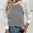  MY DREAM LIFE | Textured Knit & Hollowed Lace Patchwork Sleeve Top | S-XL