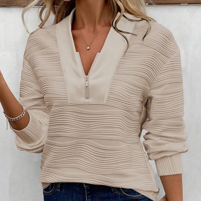 Soft Breeze Textured Zip pullover | S-XL
