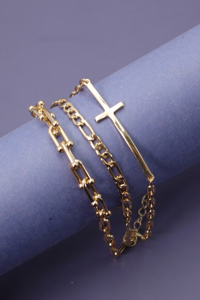 Triple Multi Bracelets with Cross | Free Shipping