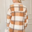 Small Brown Plaid Teddy Jacket