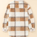 Small Brown Plaid Teddy Jacket