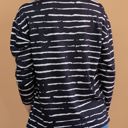 Small Black Retro Striped Casual Long Sleeve Top | Free Shipping