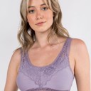 Medium Lavender Seamless Lace Bralette