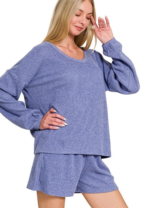 Cozy & Chic Rushed Ribbed Hacci Set 