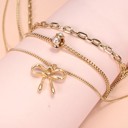  Multi Layer Pearl Bow Charm Necklace | Free Shipping