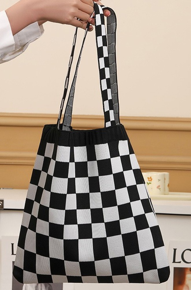 Checkered Tote Bag | Free Shipping