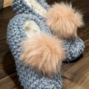  Knitted Slippers with Pom Pom | Two SIZES fits most | Free Shipping